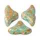 Les perles par Puca® Hélios beads Opaque green turquoise tweedy 63130/45703